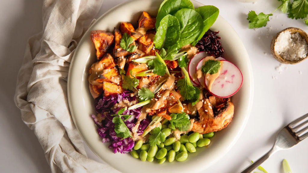 Japanese Miso Sweet Potato Bowl