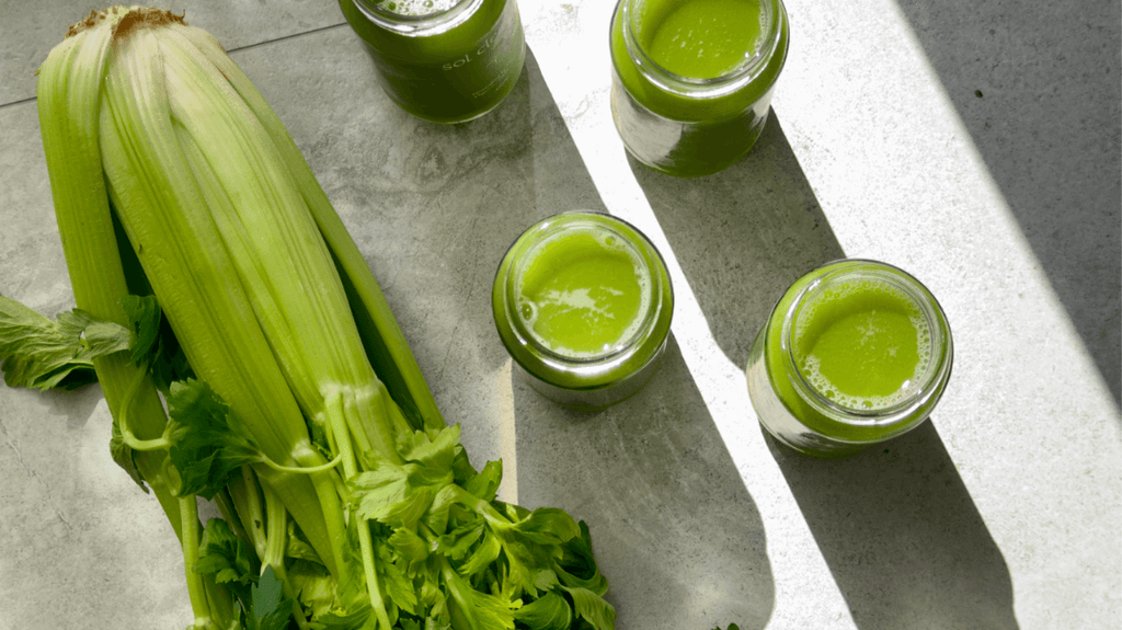 Drinking Celery Juice to Improve Health Wellness with Sol Cleanse