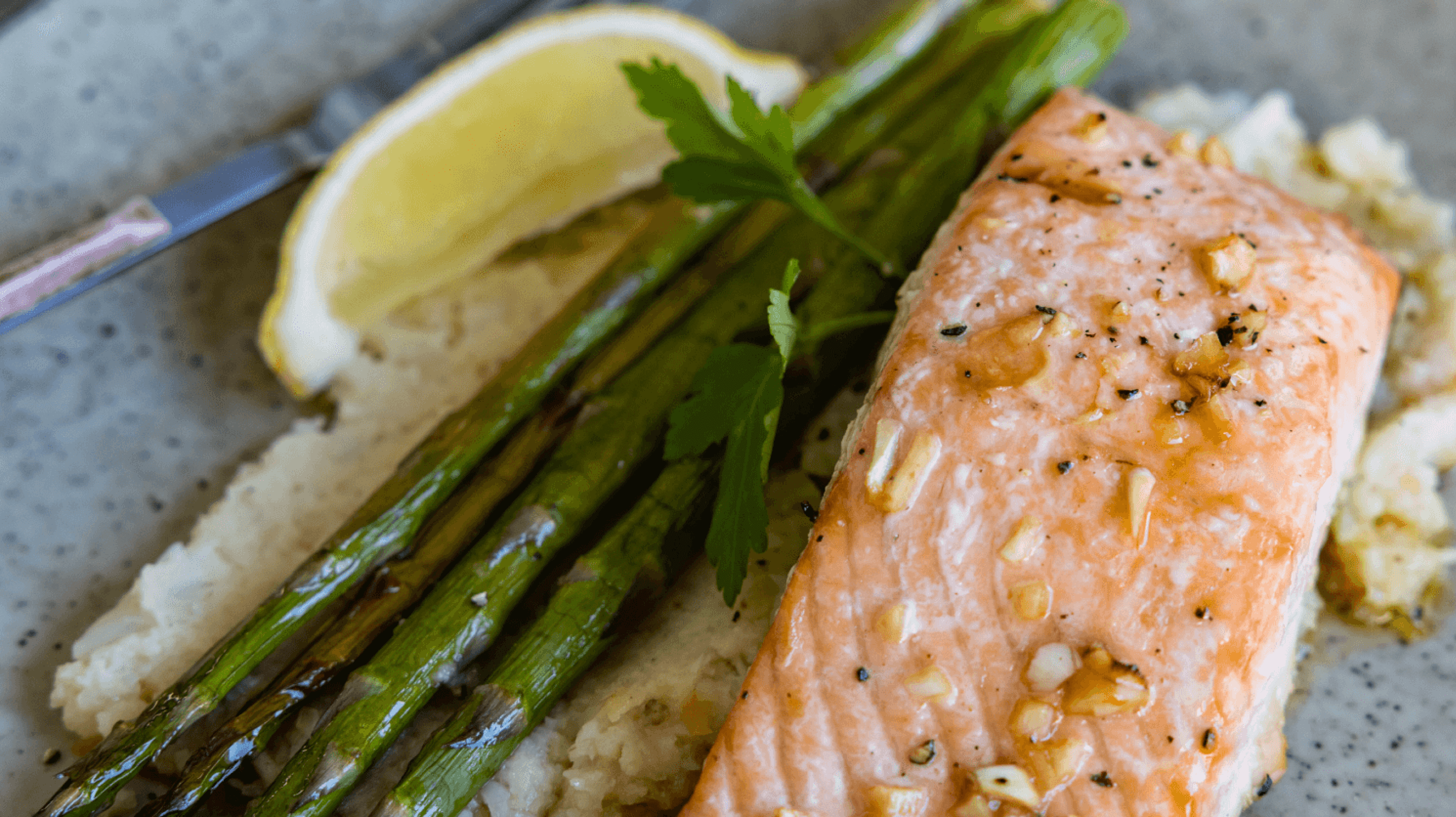 Honey Glazed Salmon with Cauliflower Mash