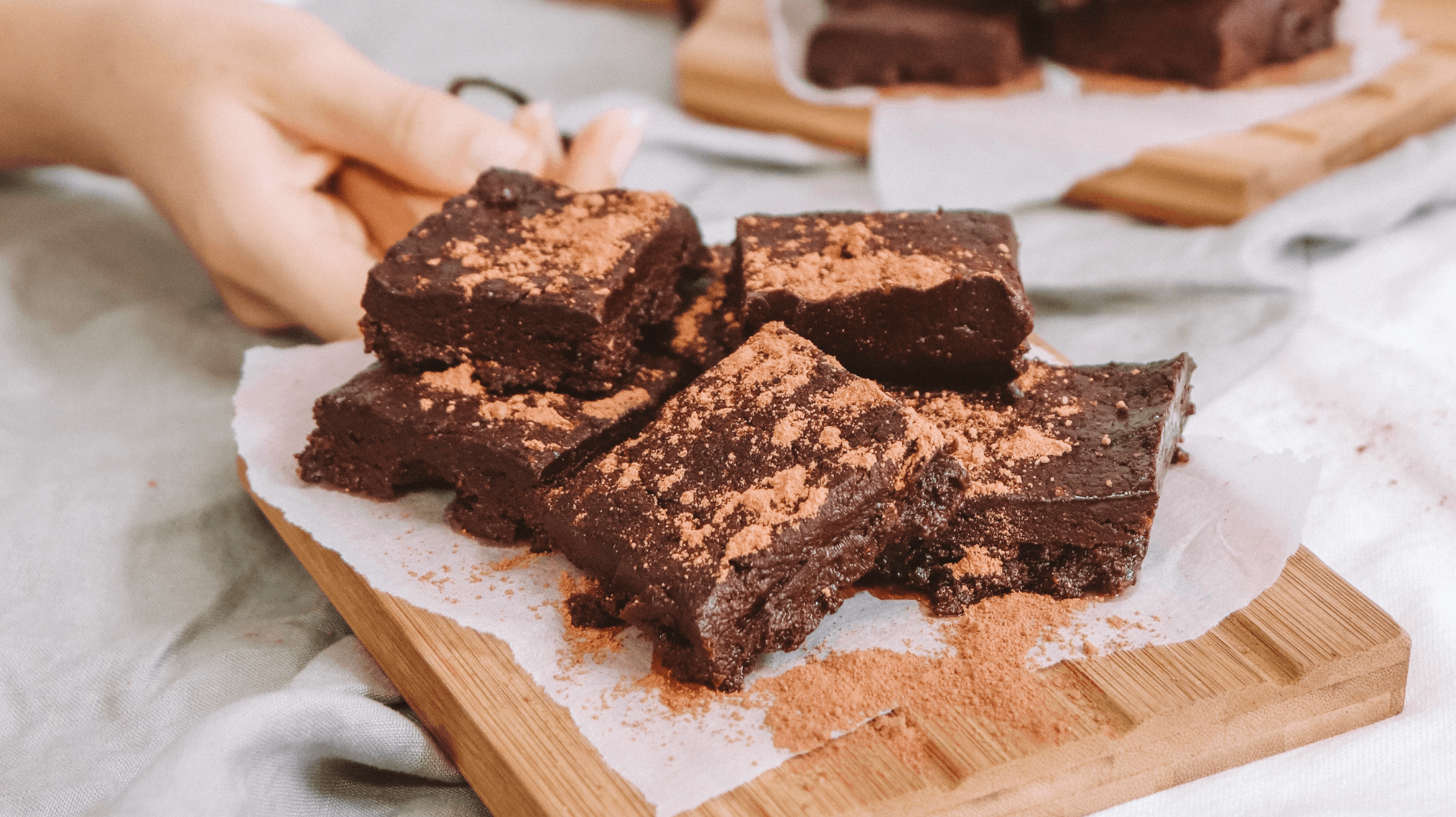 Chewy Cacao & Tahini Fudge Slice