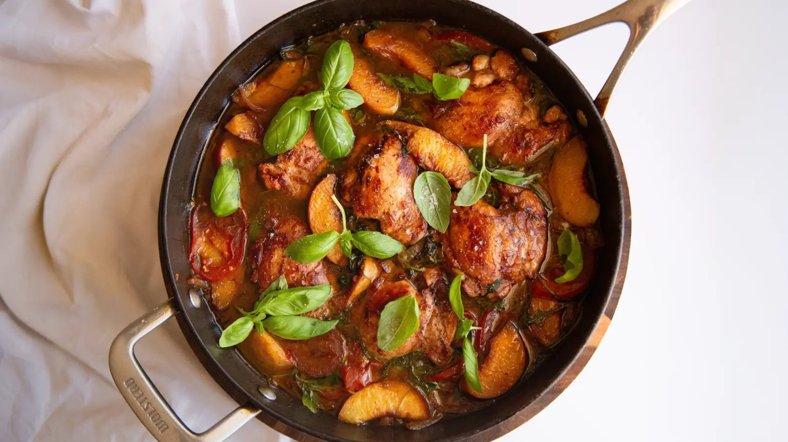 Chicken & Peach Balsamic Stew