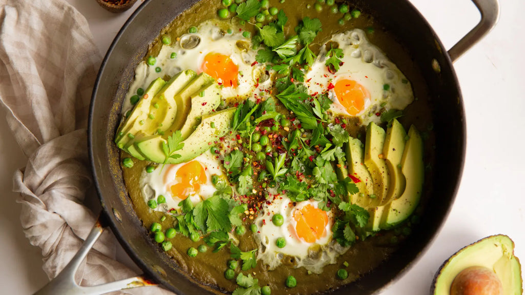 Green Shakshuka with Avocado