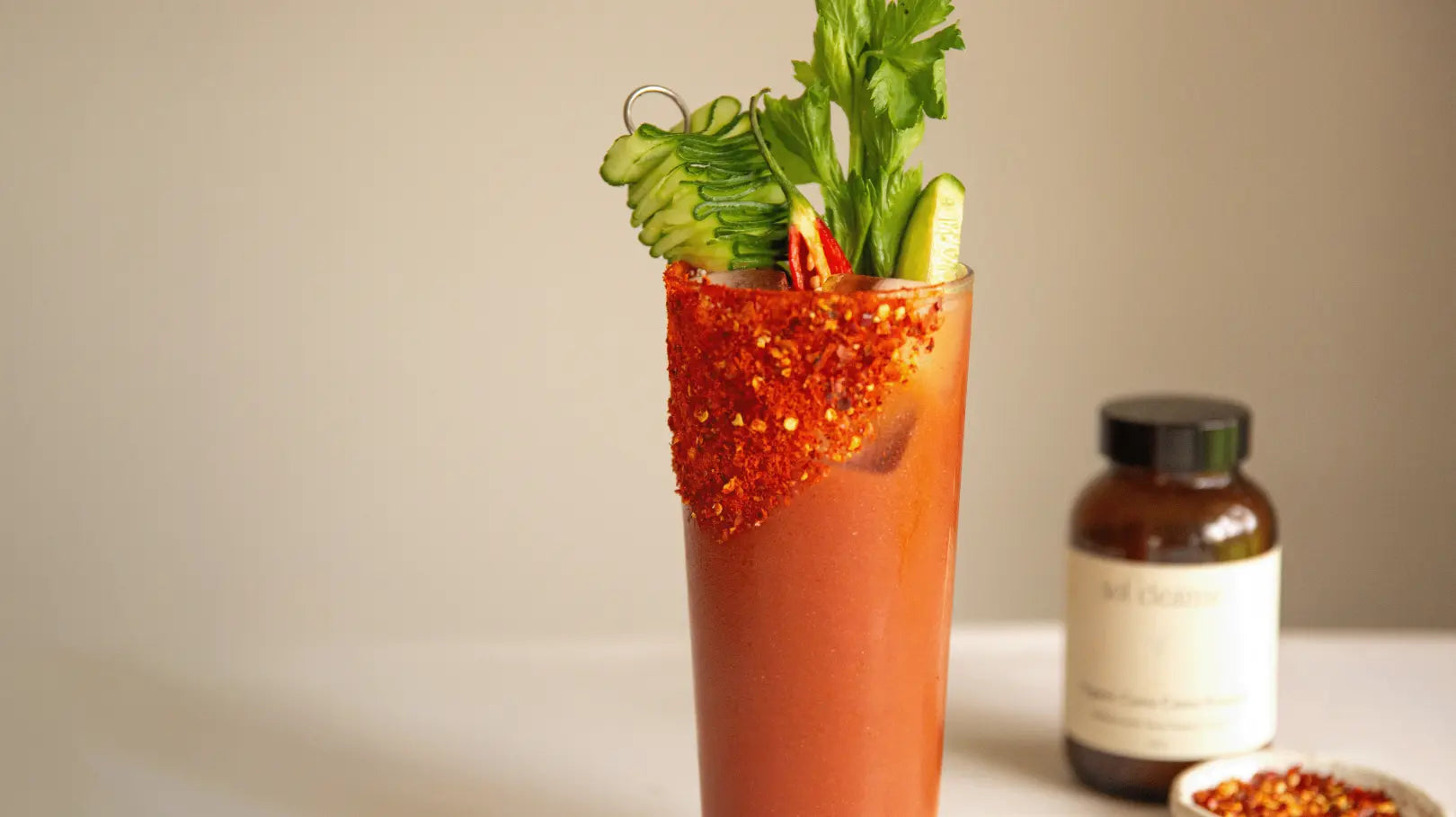 Kimchi Bloody Mary Mocktail