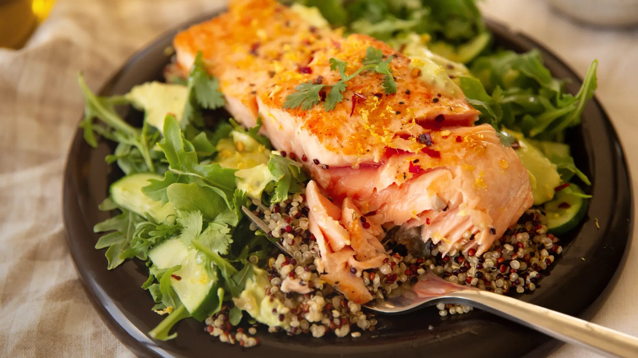 Salmon & Quinoa Green Goddess Bowl | Sol Cleanse Recipes