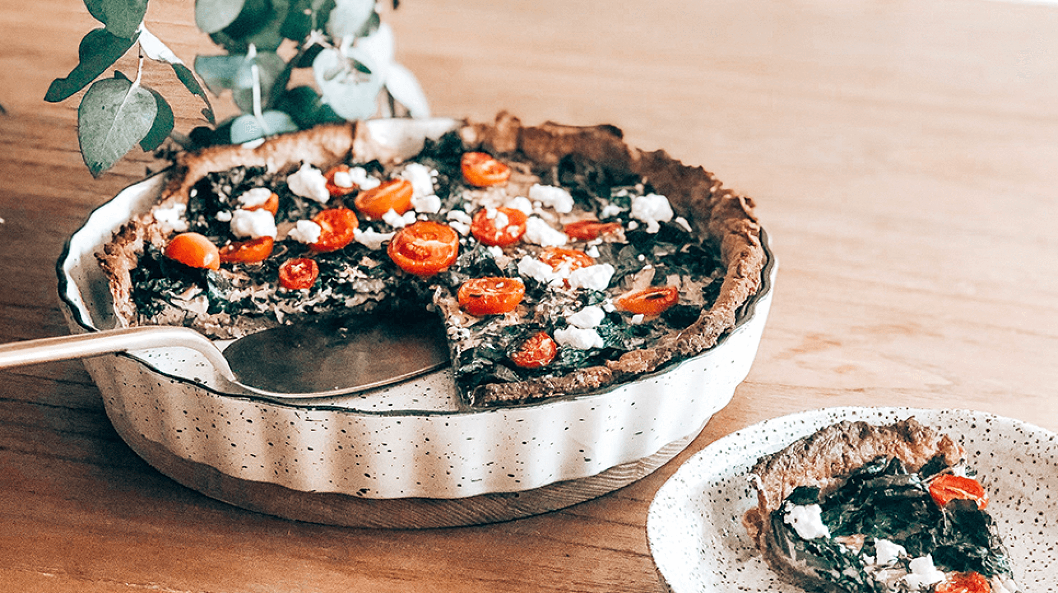 Silverbeet, Lemon and Dill Quiche with Crispy Buckwheat Pastry