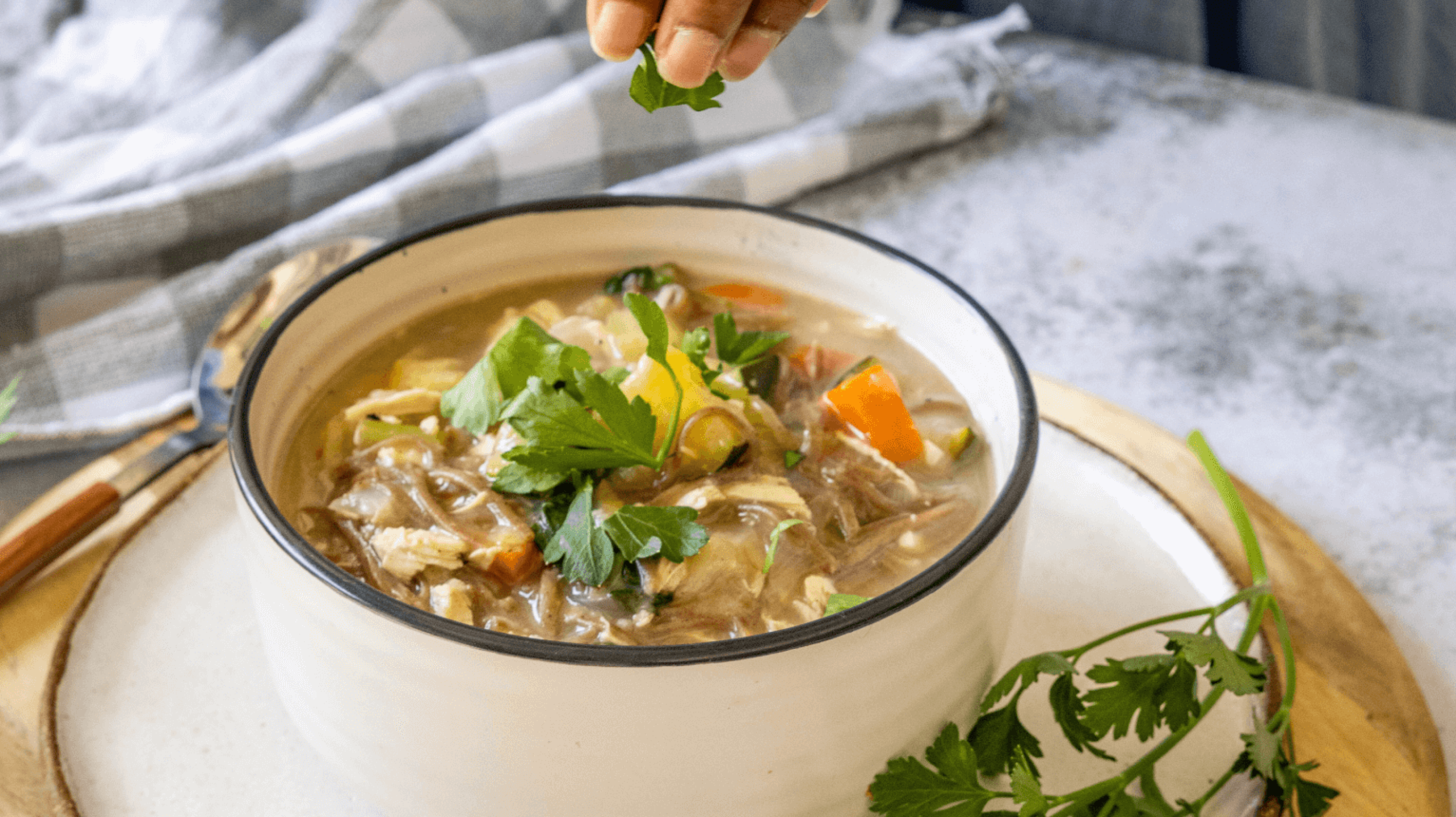 Chicken & Buckwheat Noodle Soup