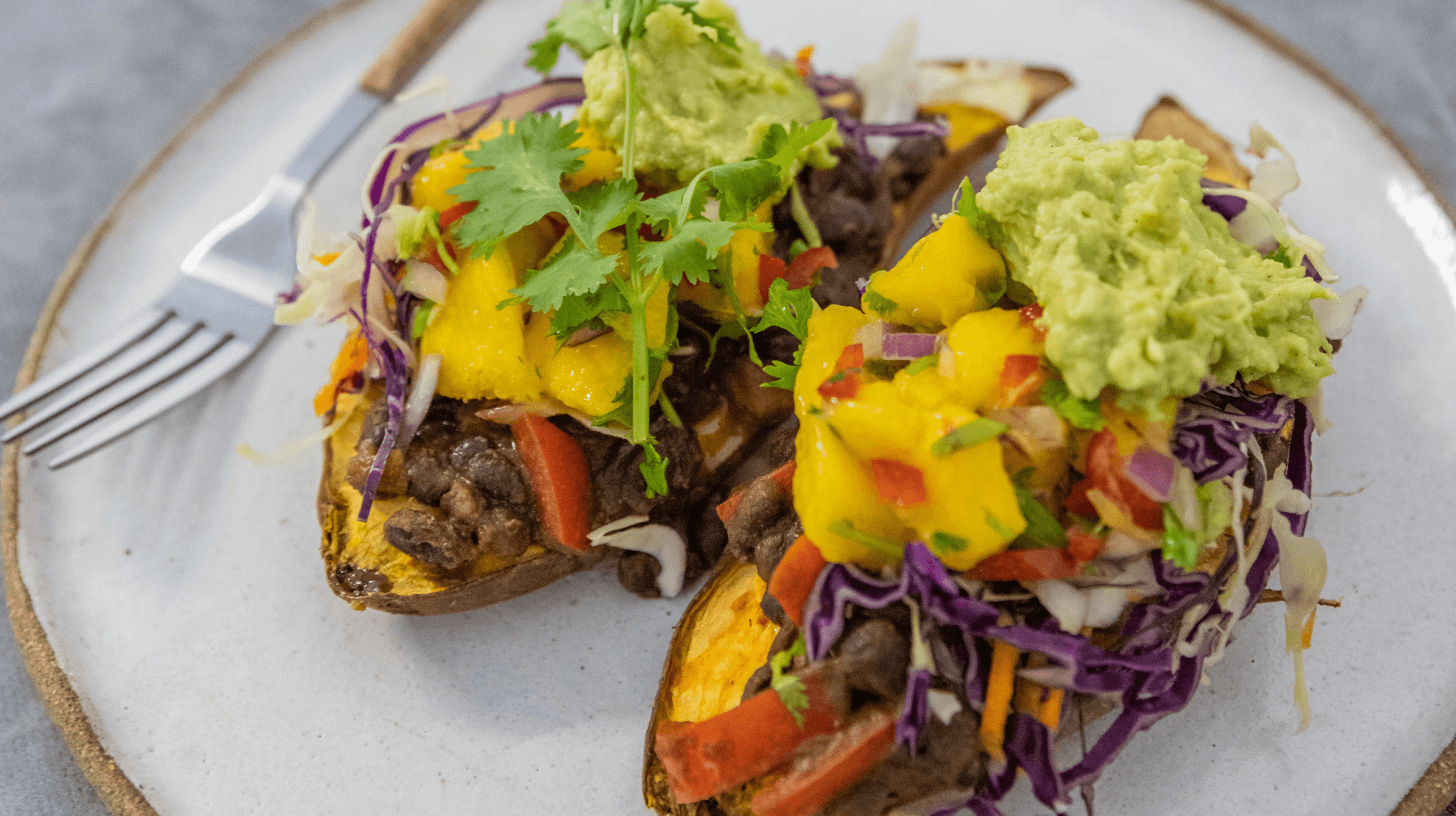 Mexican Sweet Potato with Mango Salsa