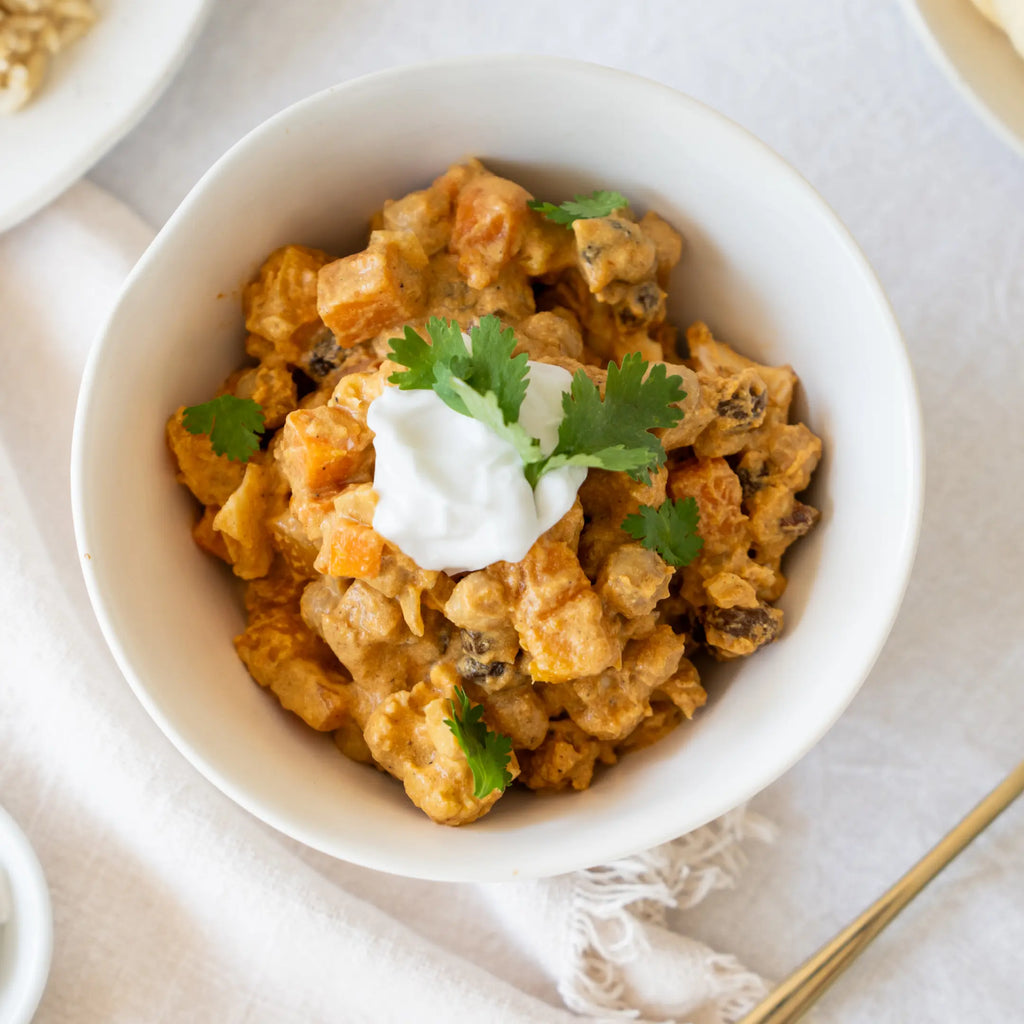 Golden Curry with Chickpeas, Pumpkin and Cashews