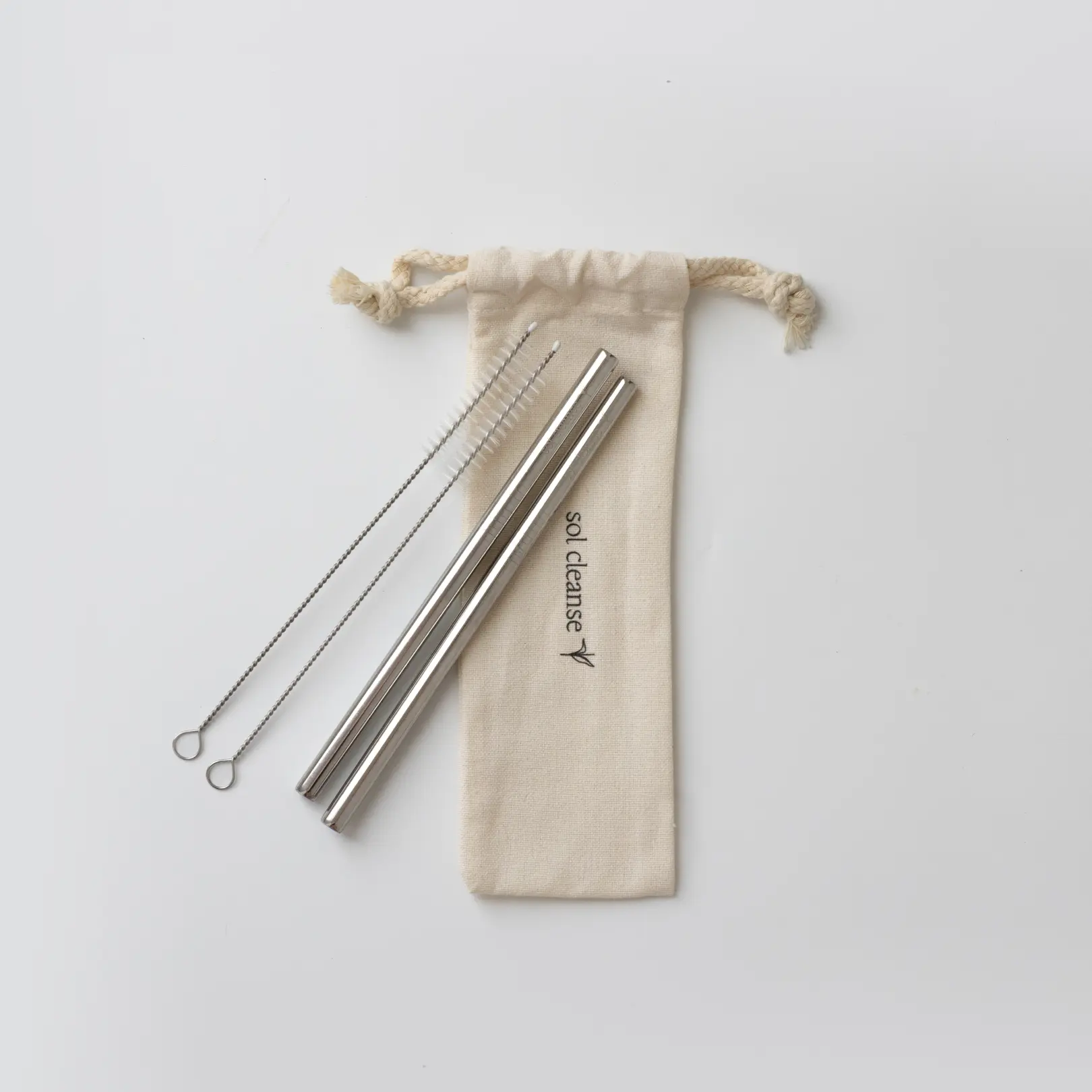 Loc Straw Set Stainless Steel Reusable Straw Set | Sol Cleanse